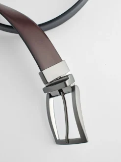 Riemen En Bretels|Next Zwart/bruin - Omkeerbare leren riem