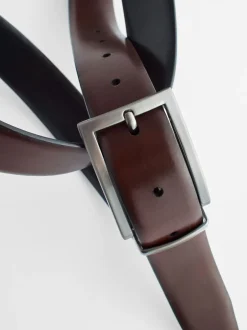 Riemen En Bretels|Next Zwart/bruin - Omkeerbare leren riem