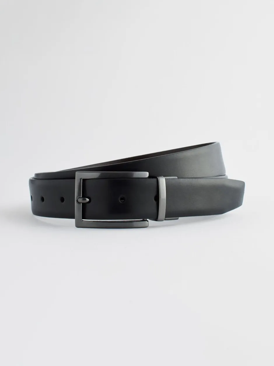 Riemen En Bretels|Next Zwart/bruin - Omkeerbare leren riem