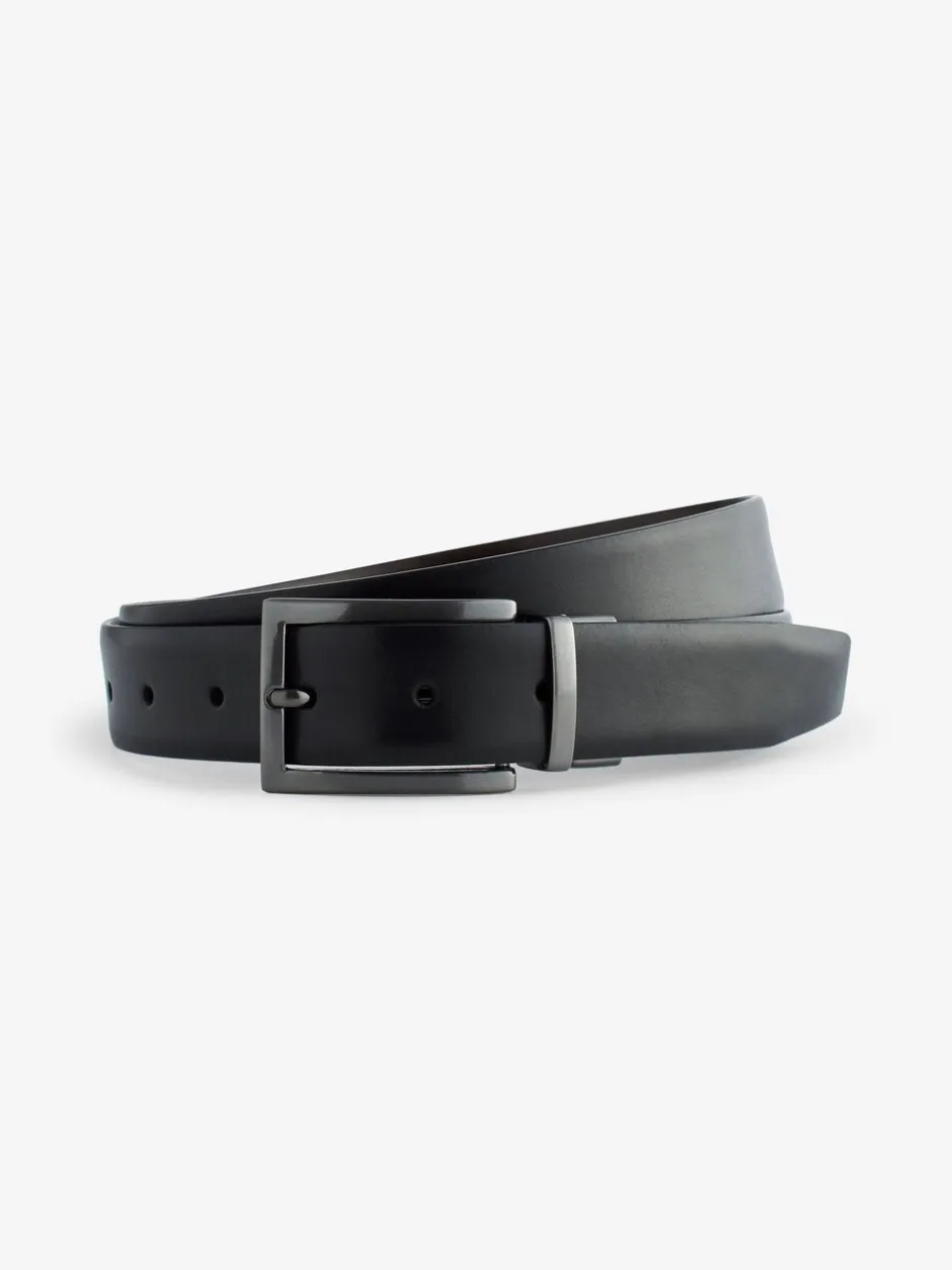Riemen En Bretels|Next Zwart/bruin - Omkeerbare leren riem