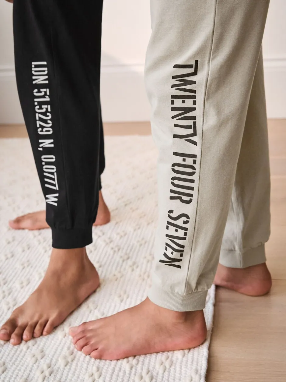 Pyjama's|Nachtkleding En Pyjama's|Next Zwart/bruin - Pyjama met korte pijpen 3 stuks (3-16jaar) (3-16jaar)