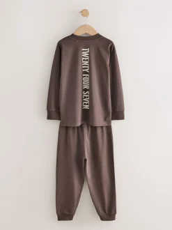 Pyjama's|Nachtkleding En Pyjama's|Next Zwart/bruin - Pyjama met korte pijpen 3 stuks (3-16jaar) (3-16jaar)