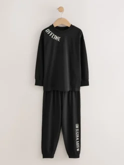 Pyjama's|Nachtkleding En Pyjama's|Next Zwart/bruin - Pyjama met korte pijpen 3 stuks (3-16jaar) (3-16jaar)