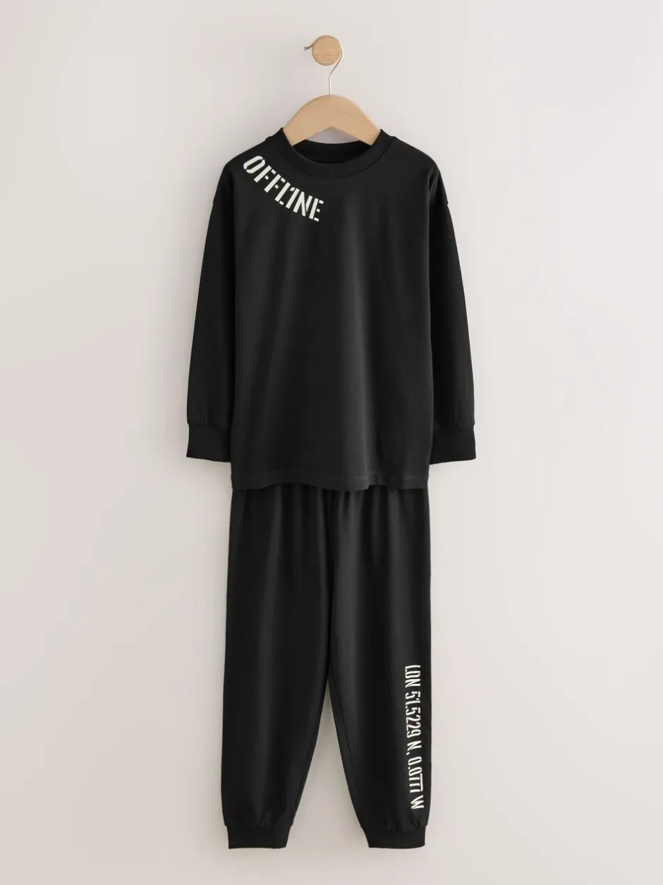 Pyjama's|Nachtkleding En Pyjama's|Next Zwart/bruin - Pyjama met korte pijpen 3 stuks (3-16jaar) (3-16jaar)