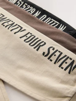 Pyjama's|Nachtkleding En Pyjama's|Next Zwart/bruin - Pyjama met korte pijpen 3 stuks (3-16jaar) (3-16jaar)