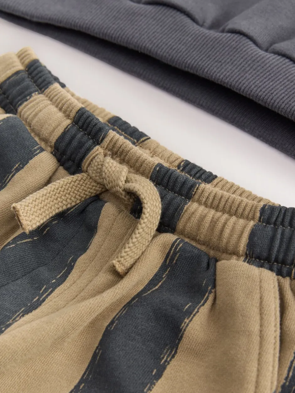 Sets En Combisets|Truien En Breisels*Next Zwart/bruin - Set met sweatshirt en joggingbroek met strepen (3mnd-7jr)
