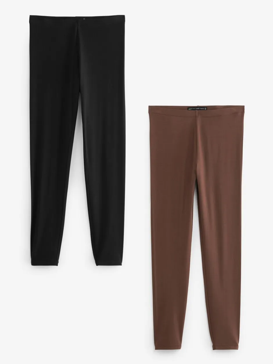 Leggings En Joggingbroeken|Next - Set van 2 lange leggings Zwart/bruin