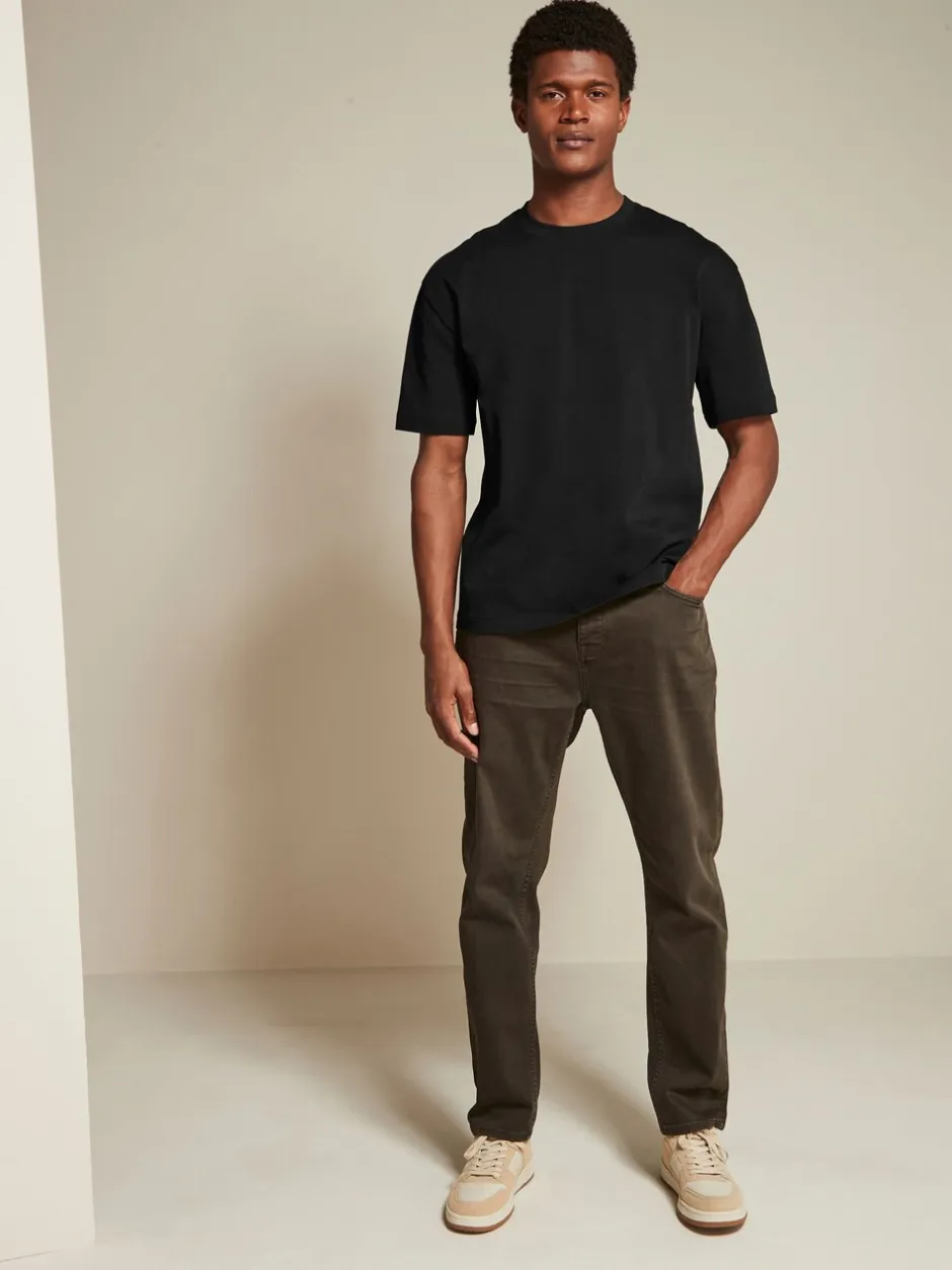 T-Shirts En Hemden*Next Zwart/Bruin/Licht Naturel - Relaxed fit - Verpakking van 3 T-shirts van zware stof