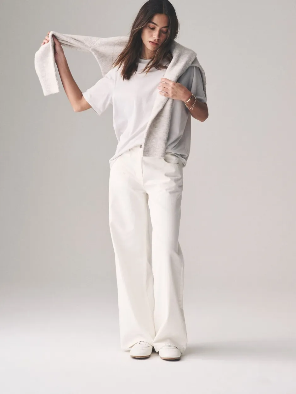 Tops En T-Shirts*The Set - 7 Pack Essential T-Shirts Zwart/Bruin/Taupe/Roze/Lichtroze/Crème/Wit