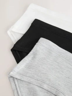 Onderbroeken*Next - Ultimate Comfort Cotton Knickers 3 Pack Zwart/crèmekleurig