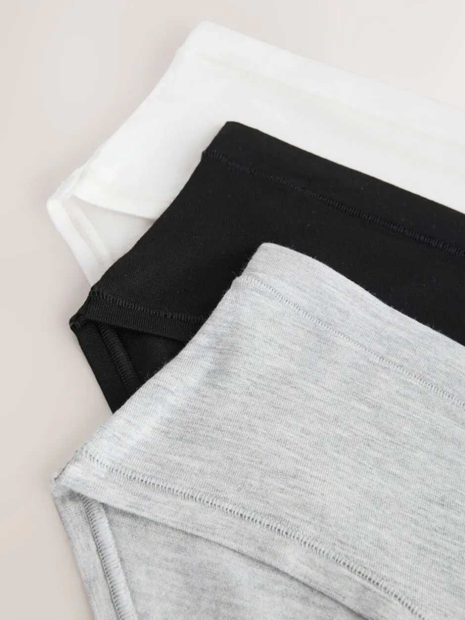 Onderbroeken*Next - Ultimate Comfort Cotton Knickers 3 Pack Zwart/crèmekleurig
