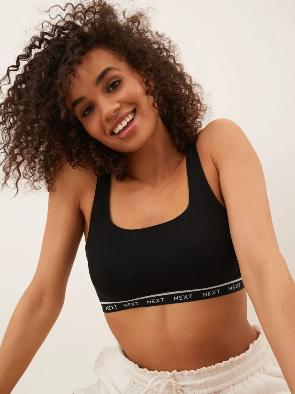 Beha's*Next - Gewatteerde cropped tops met ultiem comfort Zwart/crème/praline huidskleur