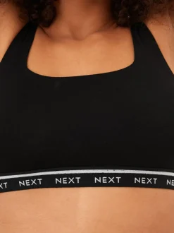 Beha's*Next - Gewatteerde cropped tops met ultiem comfort Zwart/crème/praline huidskleur