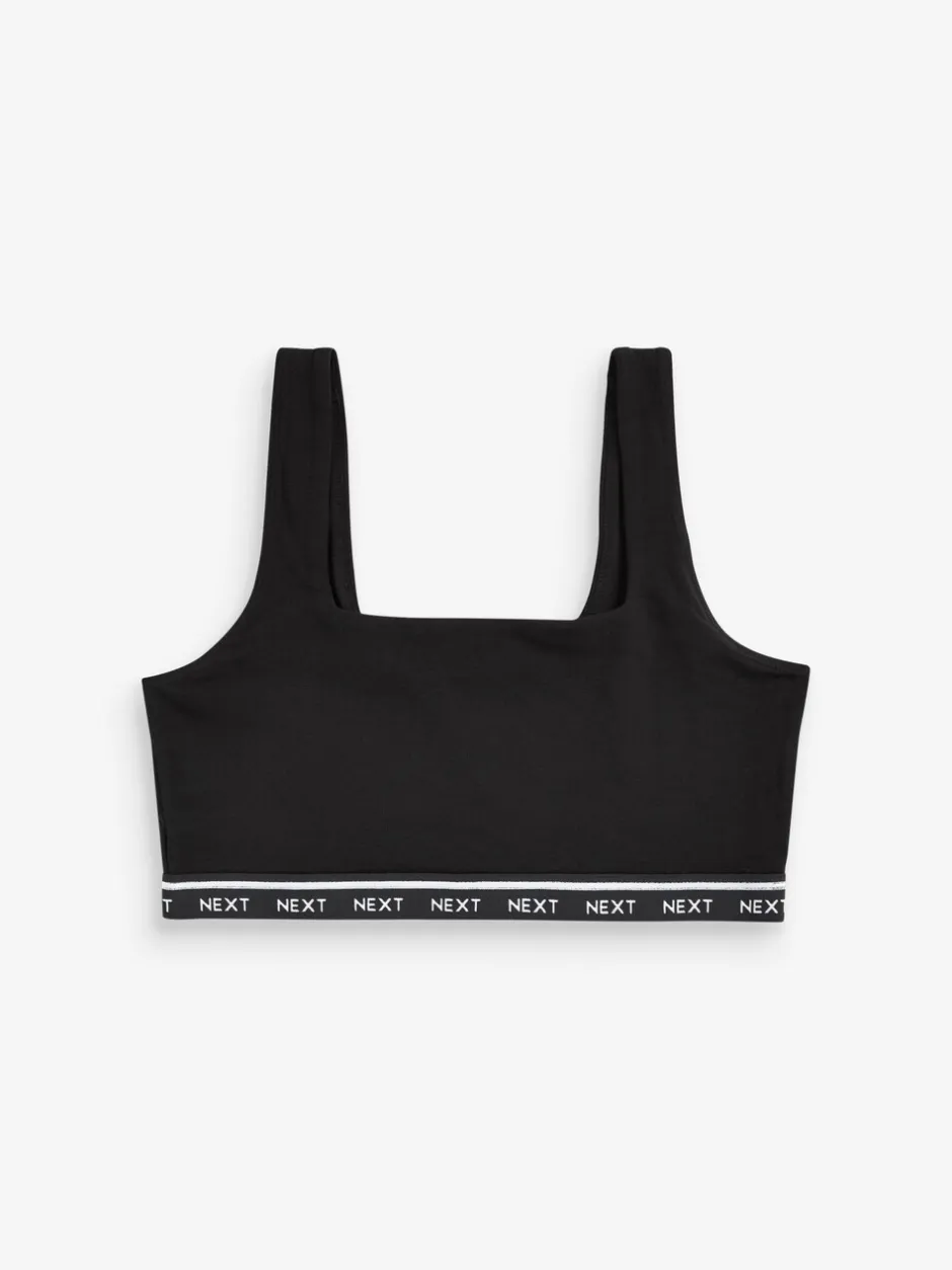 Beha's*Next - Gewatteerde cropped tops met ultiem comfort Zwart/crème/praline huidskleur
