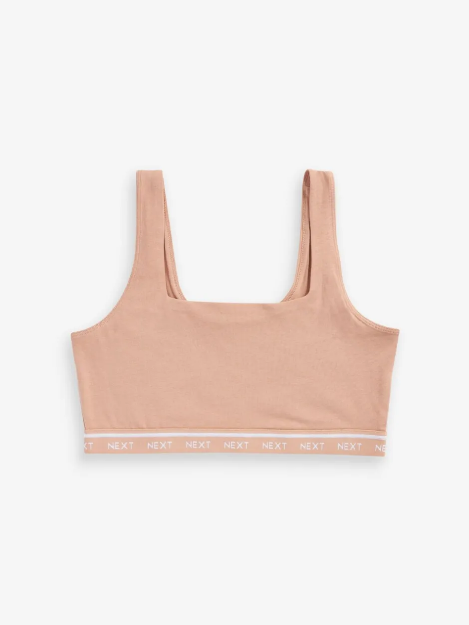 Beha's*Next - Gewatteerde cropped tops met ultiem comfort Zwart/crème/praline huidskleur