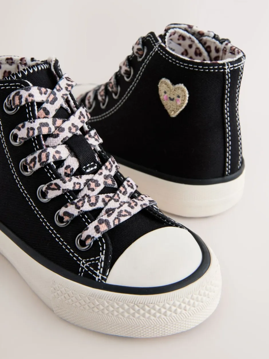 Sneakers*Next Zwart/dierenprint - Hoge sneakers