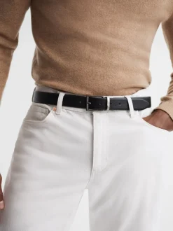Riemen En Bretels|Reiss - Ricky omkeerbare leren riem Zwart/donkerbruin