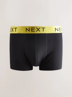 Ondergoed|Ondergoed*Next Zwarte glanzende taillebanden - Hipster boxers van katoenrijke mix