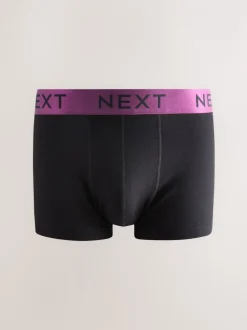 Ondergoed|Ondergoed*Next Zwarte glanzende taillebanden - Hipster boxers van katoenrijke mix