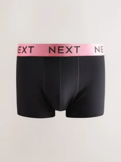 Ondergoed|Ondergoed*Next Zwarte glanzende taillebanden - Hipster boxers van katoenrijke mix