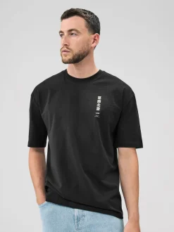 T-Shirts En Hemden|Next - Relaxed fit - T-shirt met kunstenaars/artiestlicentie Zwarte Hokusai