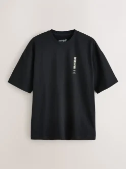 T-Shirts En Hemden|Next - Relaxed fit - T-shirt met kunstenaars/artiestlicentie Zwarte Hokusai