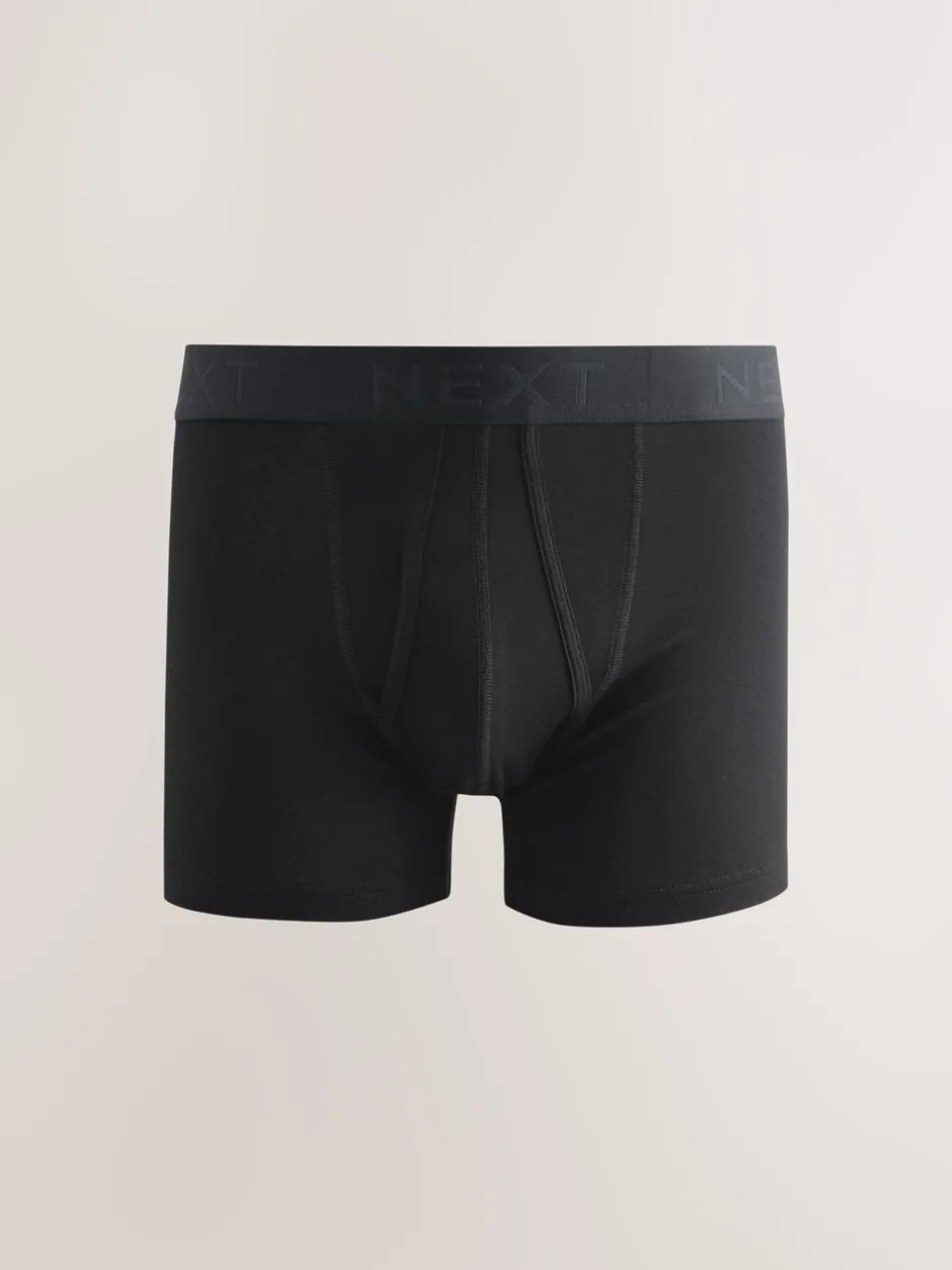 Ondergoed|Ondergoed*Next Zwarte neutrale tailleband - Standaard - 10 Boxershorts zonder plooi