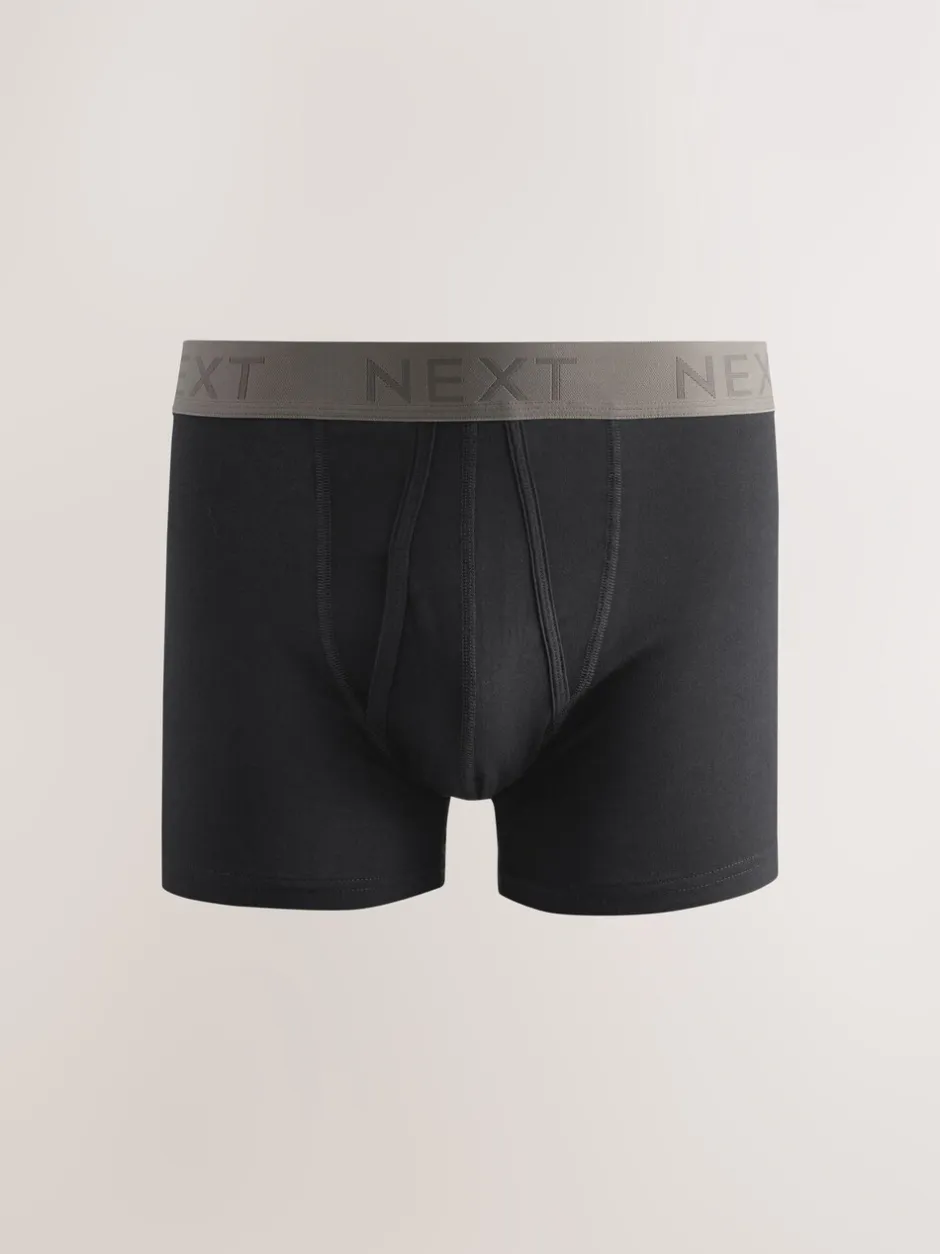 Ondergoed|Ondergoed*Next Zwarte neutrale tailleband - Standaard - 10 Boxershorts zonder plooi