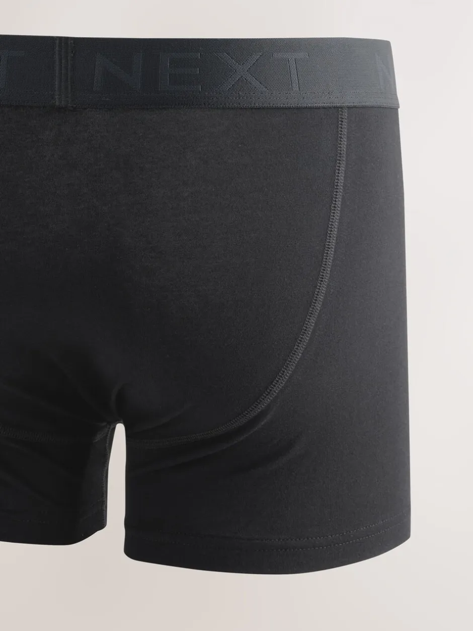 Ondergoed|Ondergoed*Next Zwarte neutrale tailleband - Standaard - 10 Boxershorts zonder plooi