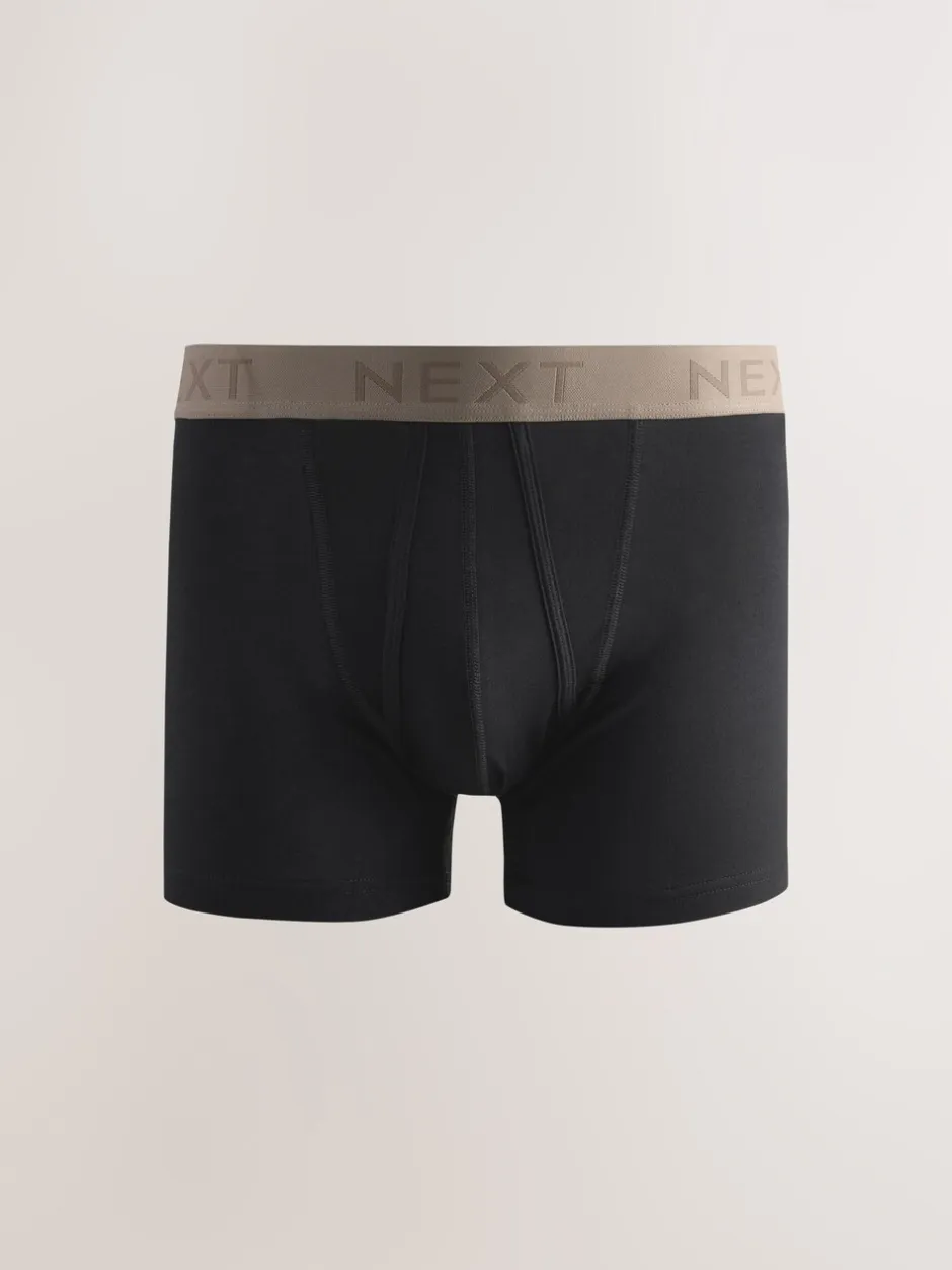 Ondergoed|Ondergoed*Next Zwarte neutrale tailleband - Standaard - 10 Boxershorts zonder plooi