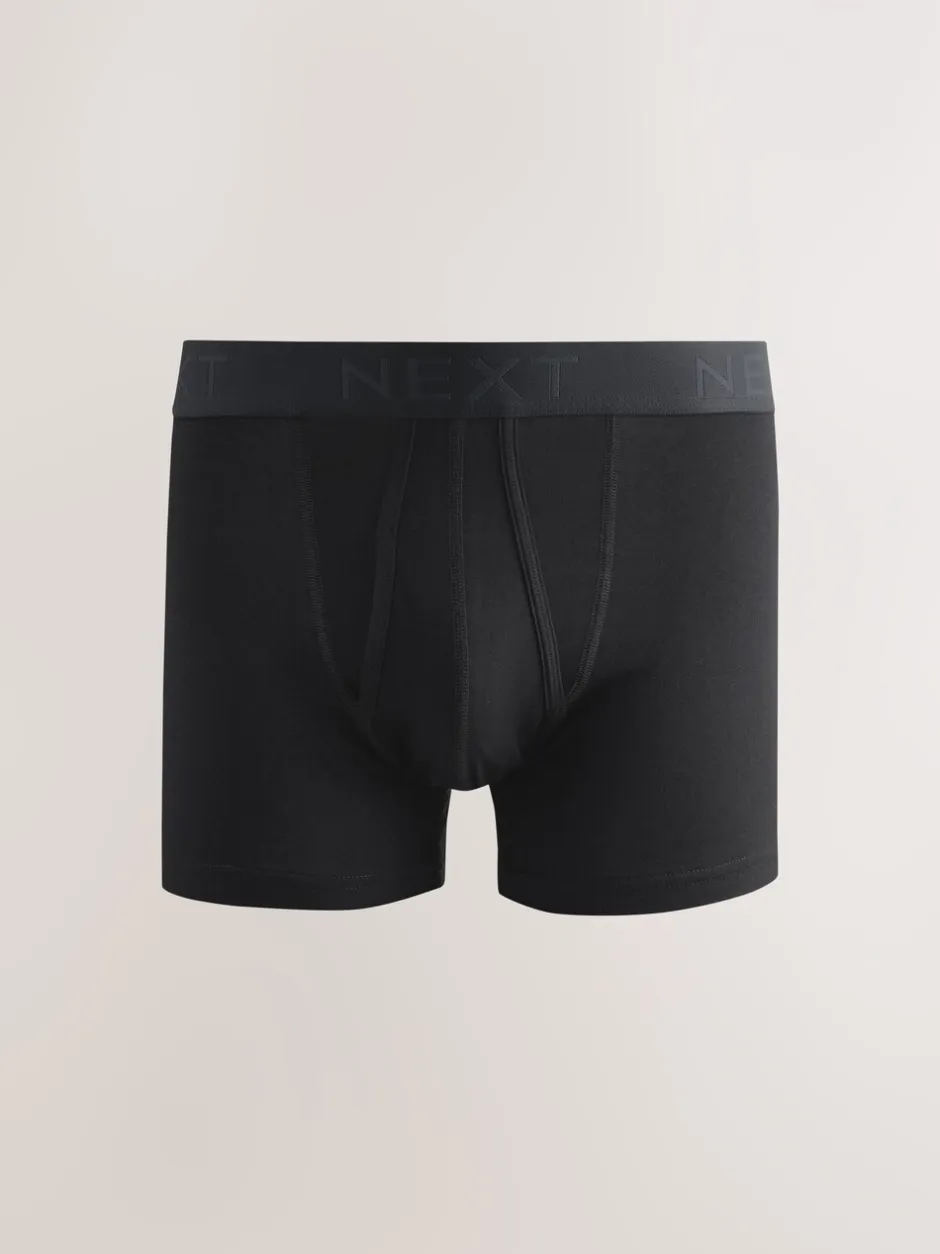 Ondergoed|Ondergoed*Next Zwarte neutrale tailleband - Standaard - 10 Boxershorts zonder plooi