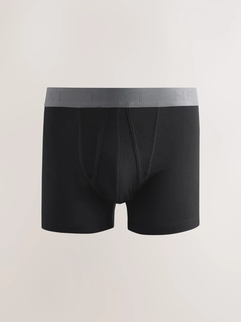 Ondergoed|Ondergoed*Next Zwarte neutrale tailleband - Standaard - 10 Boxershorts zonder plooi