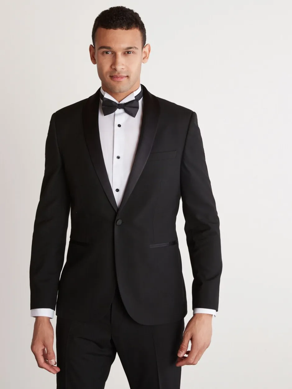 Smokings En Feestkleding|Blazers En Business-Jasjes*Next - Slim Fit - Smoking: colbert Zwarte sjaalkraag