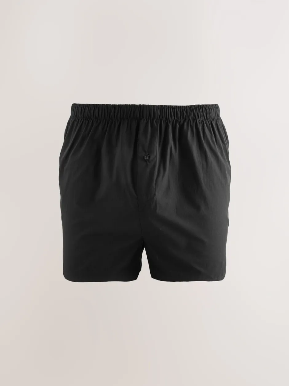 Ondergoed|Ondergoed*Next Zwarte streep - Verpakking van 4 - Geweven boxershorts van puur katoen