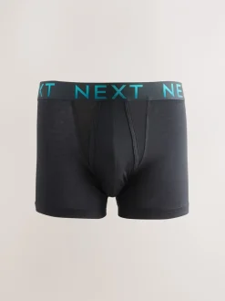 Ondergoed|Ondergoed|Next Zwarte tailleband met felgekleurde tekst in ombré - Hipster boxers van katoenrijke mix