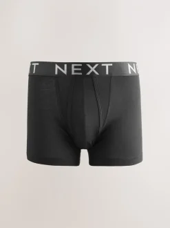 Ondergoed|Ondergoed|Next Zwarte tailleband met felgekleurde tekst in ombré - Hipster boxers van katoenrijke mix