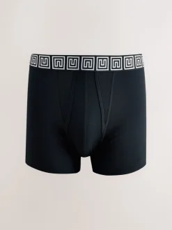Ondergoed|Ondergoed*Next Zwarte taillebanden met metallic motief - Boxershorts van katoenrijk materiaal met A-voorkant