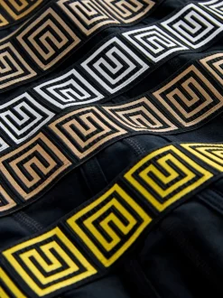 Ondergoed|Ondergoed*Next Zwarte taillebanden met metallic motief - Boxershorts van katoenrijk materiaal met A-voorkant