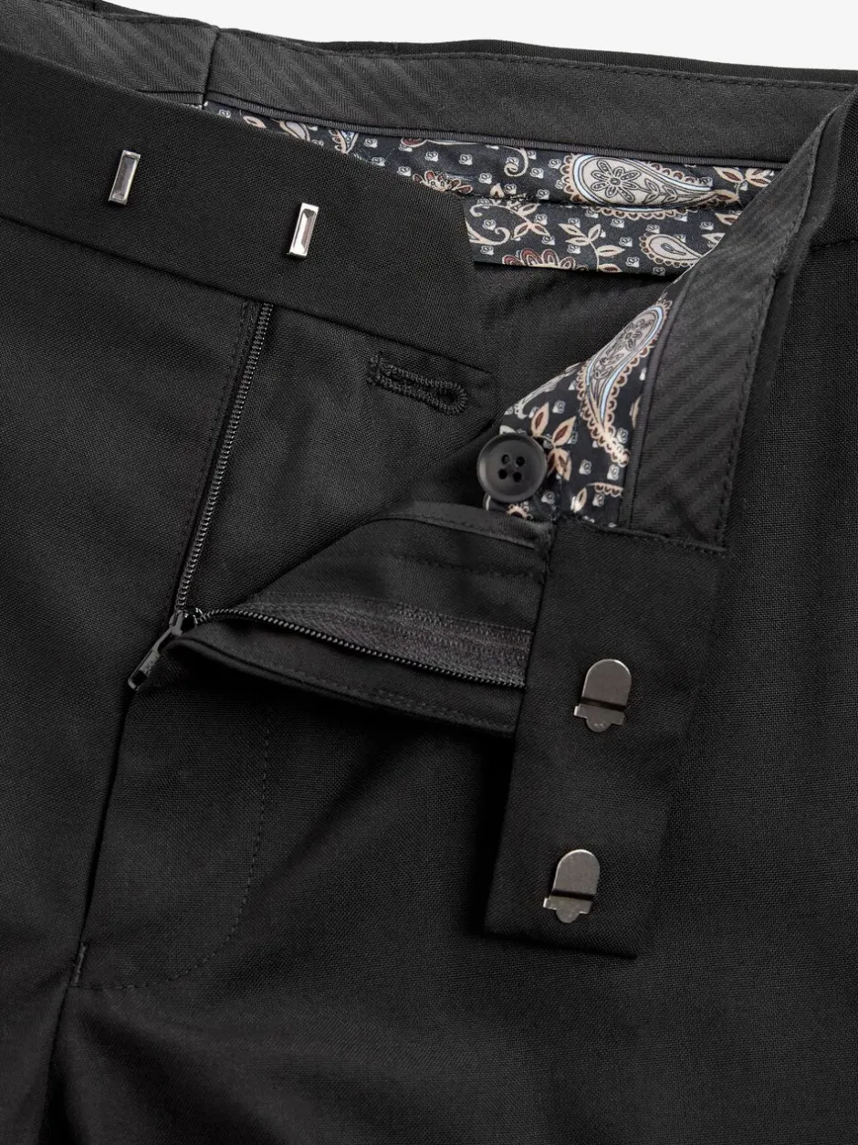 Smokings En Feestkleding|Next - Slim Fit - Pantalon in smokingstijl Zwarte tape met details