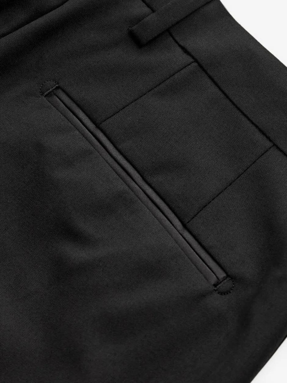 Smokings En Feestkleding|Next - Slim Fit - Pantalon in smokingstijl Zwarte tape met details