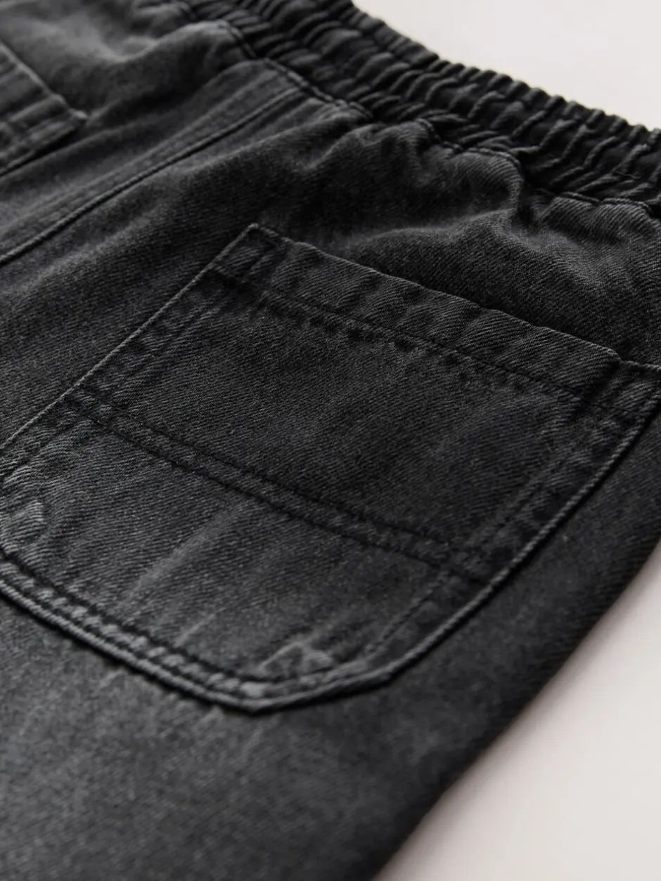 Jeans*Next - Denim jeans met elastische taille (3-16jr) Zwarte wassing