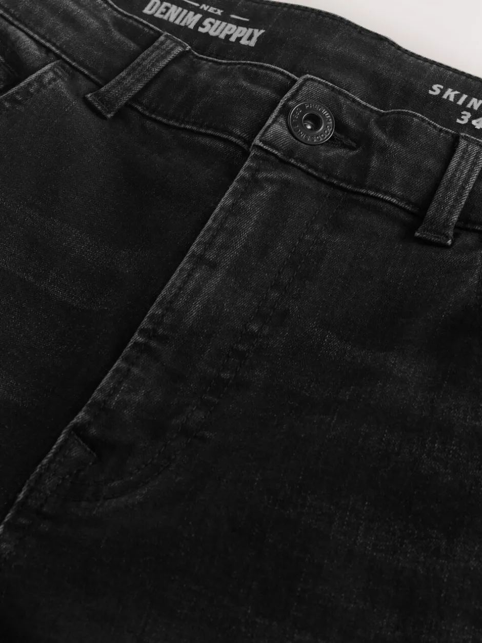 Jeans*Next Zwarte wassing - Enkele - Skinny fit klassieke stretchy jeans