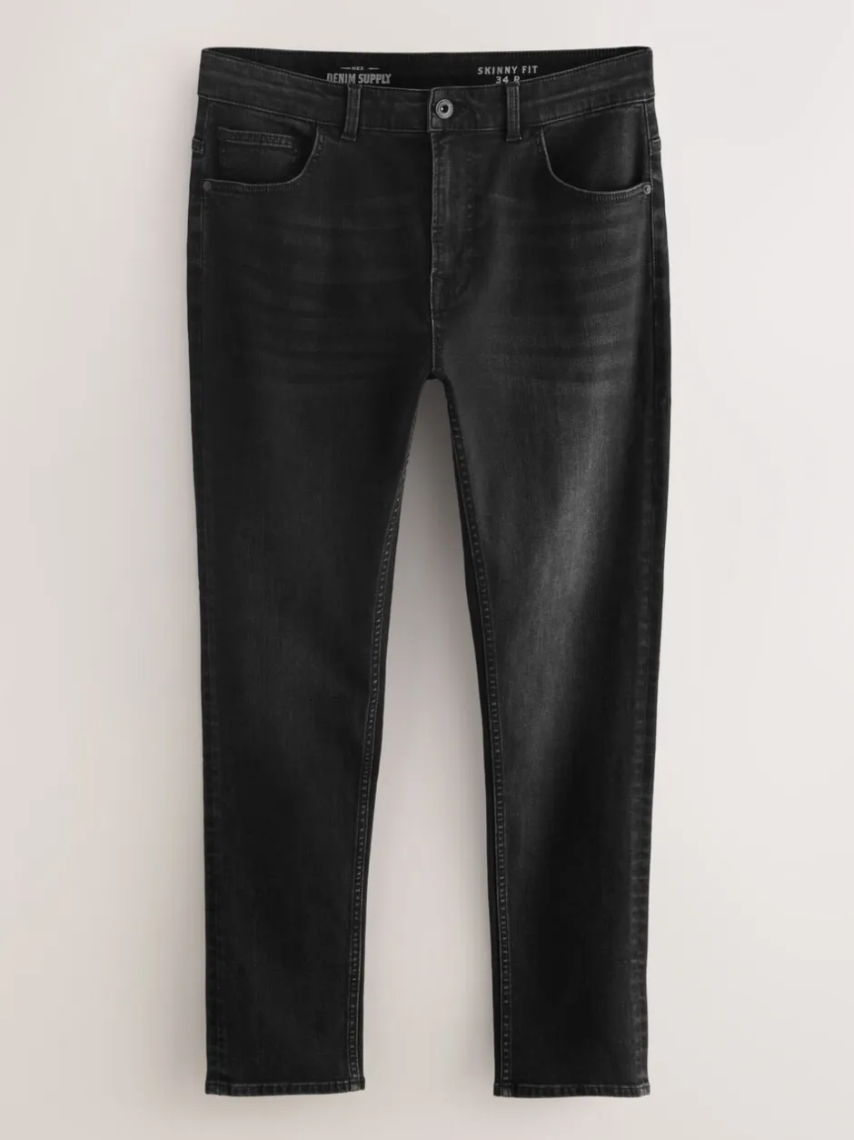 Jeans*Next Zwarte wassing - Enkele - Skinny fit klassieke stretchy jeans