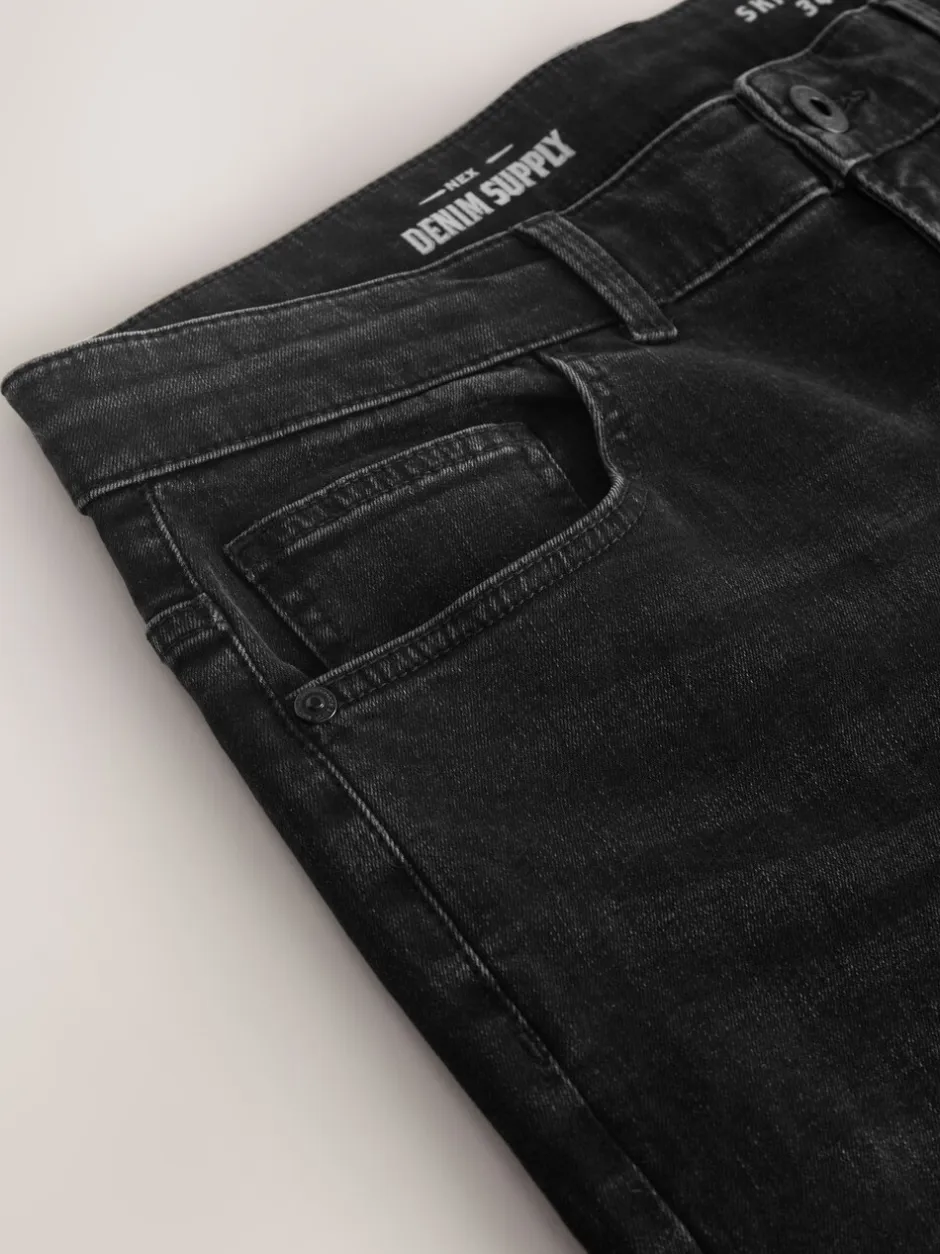 Jeans*Next Zwarte wassing - Enkele - Skinny fit klassieke stretchy jeans