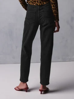 Jeans|Next - Mom comfort stretch jeans Zwarte wassing