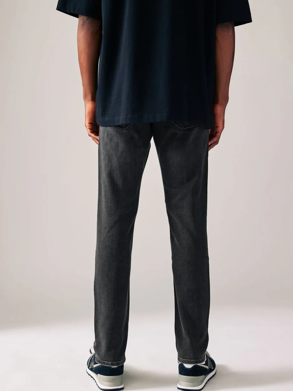 Jeans*Next Zwarte wassing - Strakke Pasvorm - Comfortabele stretchjeans