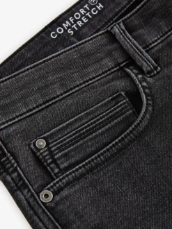 Jeans*Next Zwarte wassing - Strakke Pasvorm - Comfortabele stretchjeans