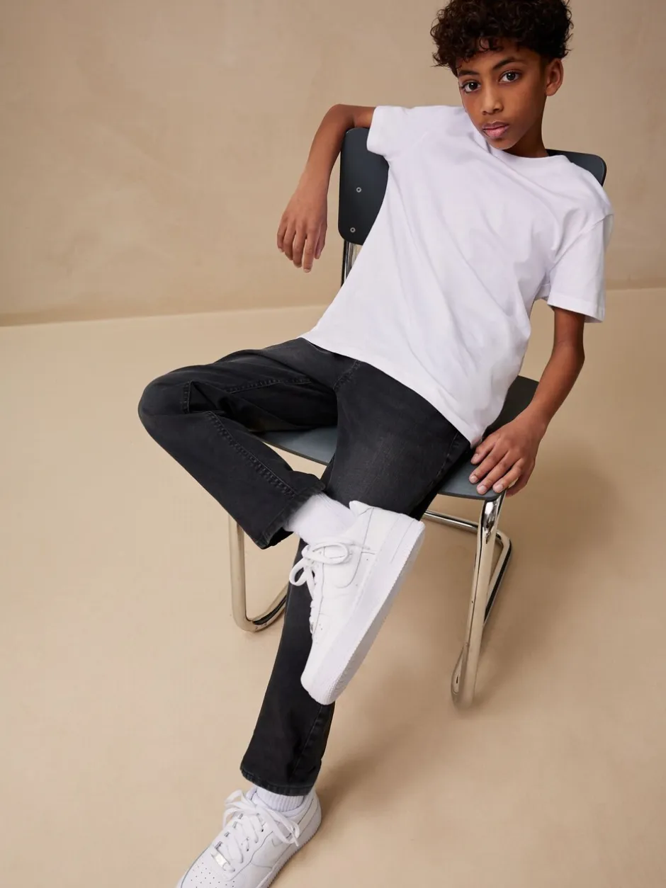 Jeans|Next Zwarte wassing - Stretchjeans (3-17jr)
