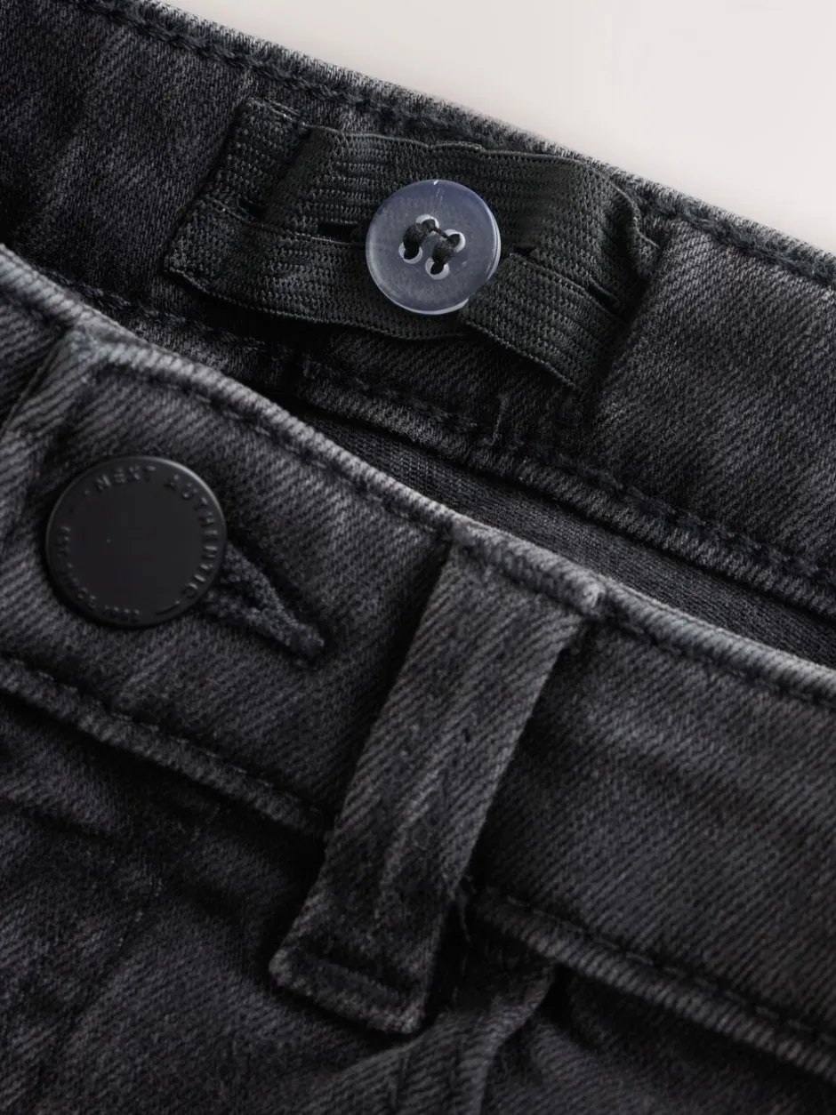 Jeans|Next Zwarte wassing - Stretchjeans (3-17jr)