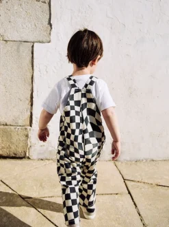 Rompertjes En Tuinbroeken|Sets En Outfits*Next - Tuinbroek (3mnd -7jr) Zwart/ecru dambordprint